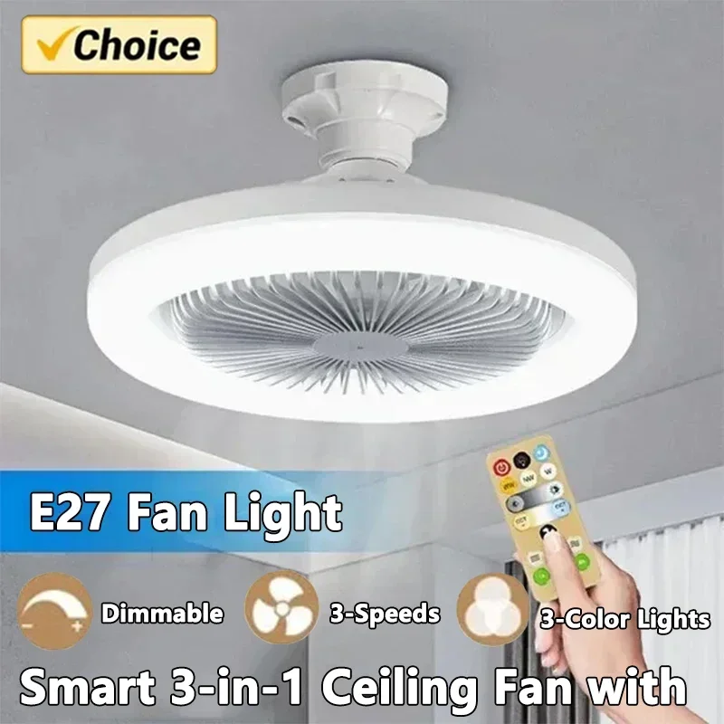 Smart Home Ventilation System - Slimme 3-in-1 plafondventilator met afstandsbediening en