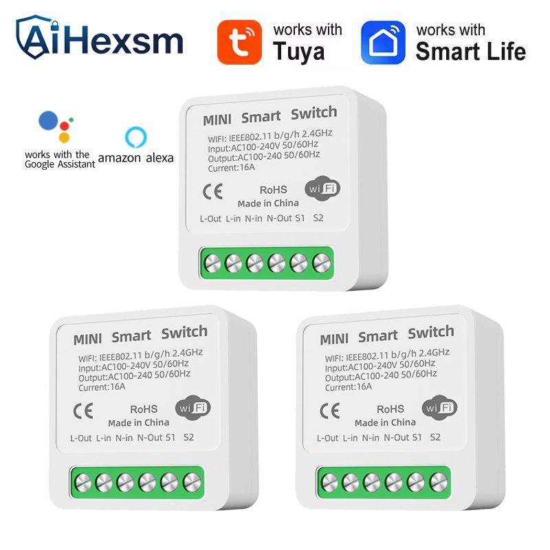 Smart Home Monitoring - 16A Tuya WiFi Smart Switch 2-wegbediening