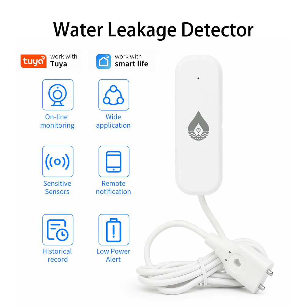 Smart Home Monitoring - YFK WiFi/Zigbee Waterlekkage Alarmsensor Tuya Smart