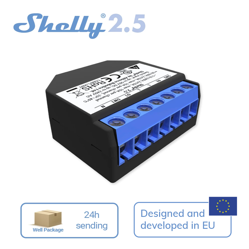 Smart Home Open Source - Shelly 2.5 Smart Home Dubbele relais