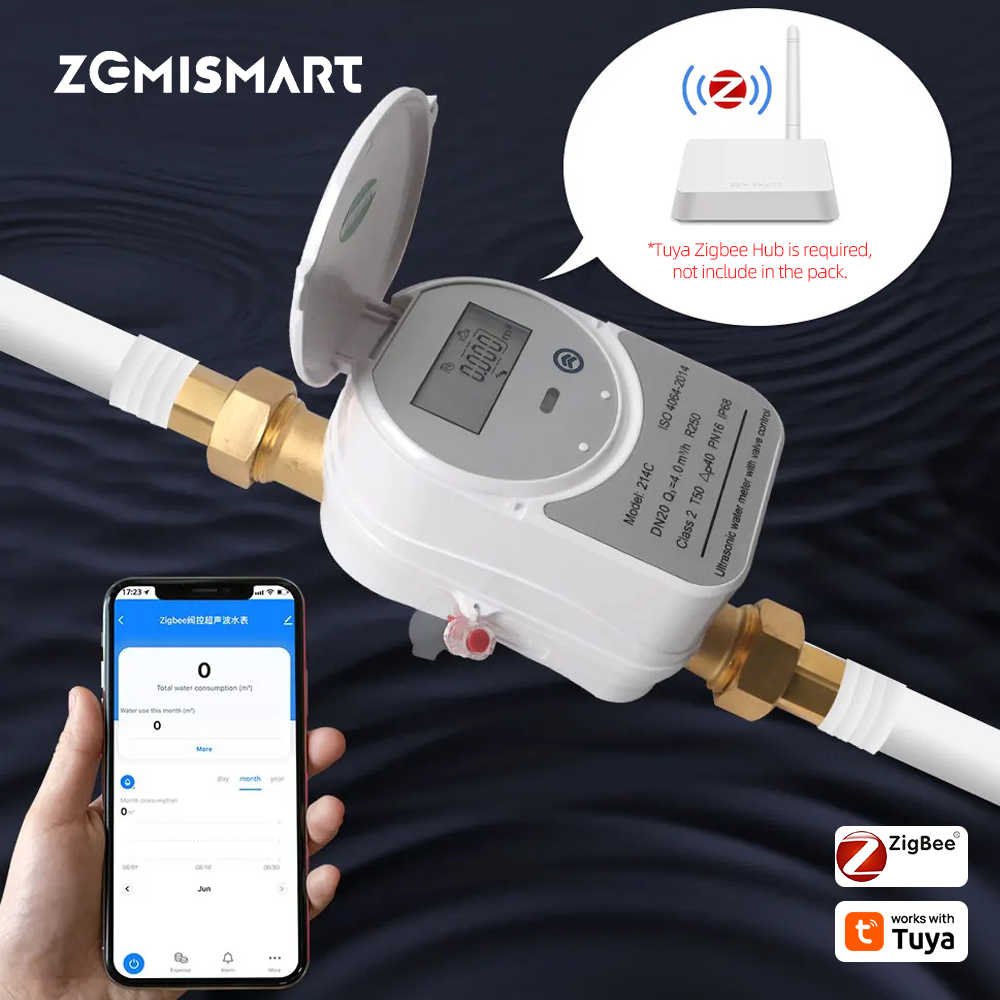 Smart Home Hub - Zemismart Zigbee Smart Watermeter Klepbediening Werkt