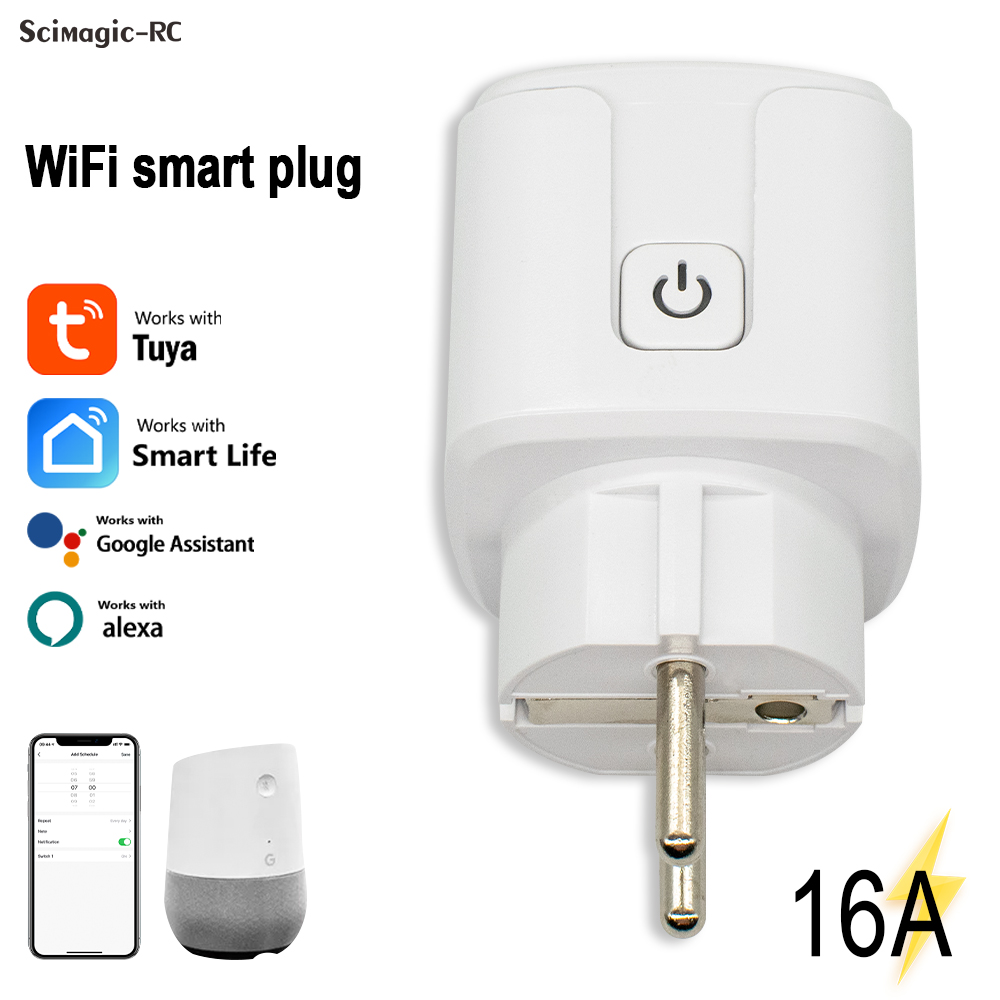 Smart Home Monitoring - Tuya Smart Plug WiFi-aansluiting 16A met