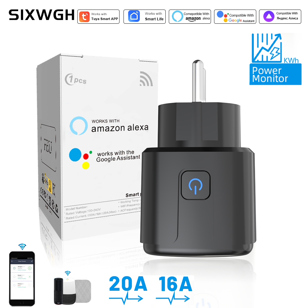 Smart Home Wiz - Tuya Smart Socket WiFi-afstandsbediening EU-stekker met