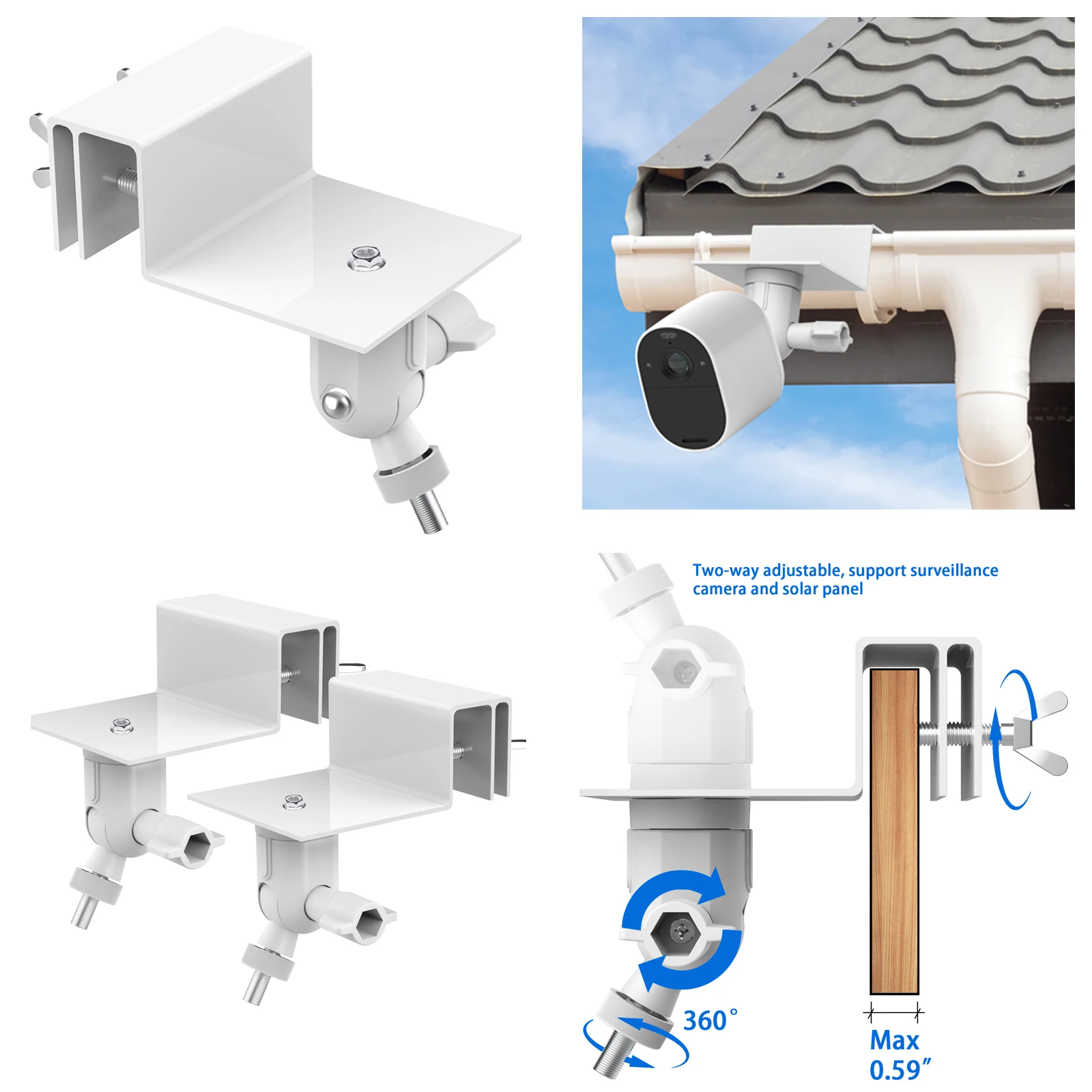 Video Doorbell - Weerbestendige gootbevestiging voor ring video deurbel