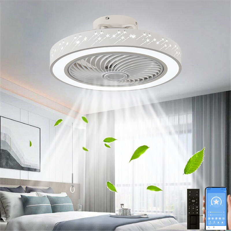 Smart Home Ventilation System - 46Cm Slimme App Plafondventilator Met Lichte