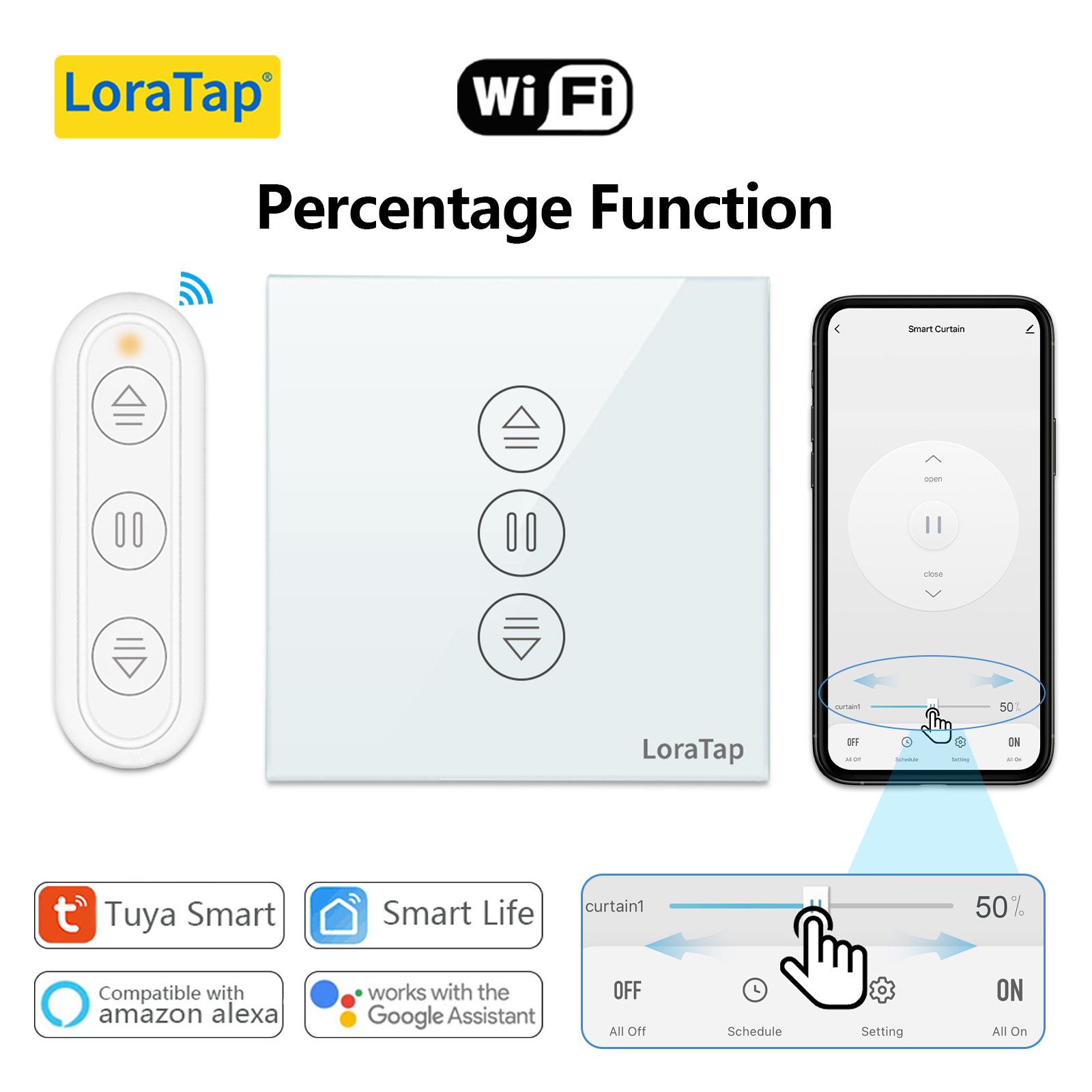 Curtain Motor - Tuya Smart Life EU WiFi rolluikgordijnschakelaar