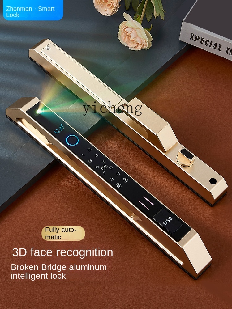 Smart Door Lock - cc29Automatisch gebroken aluminium vingerafdrukslot met 3D