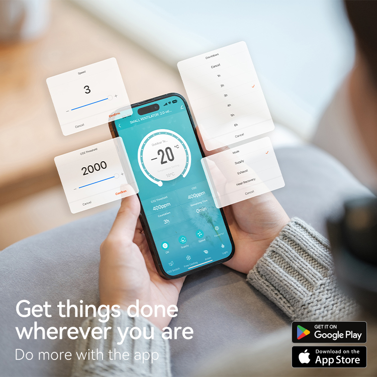 Modern wandgemonteerd ventilat - Smart Home Ventilation System recensie en prijs