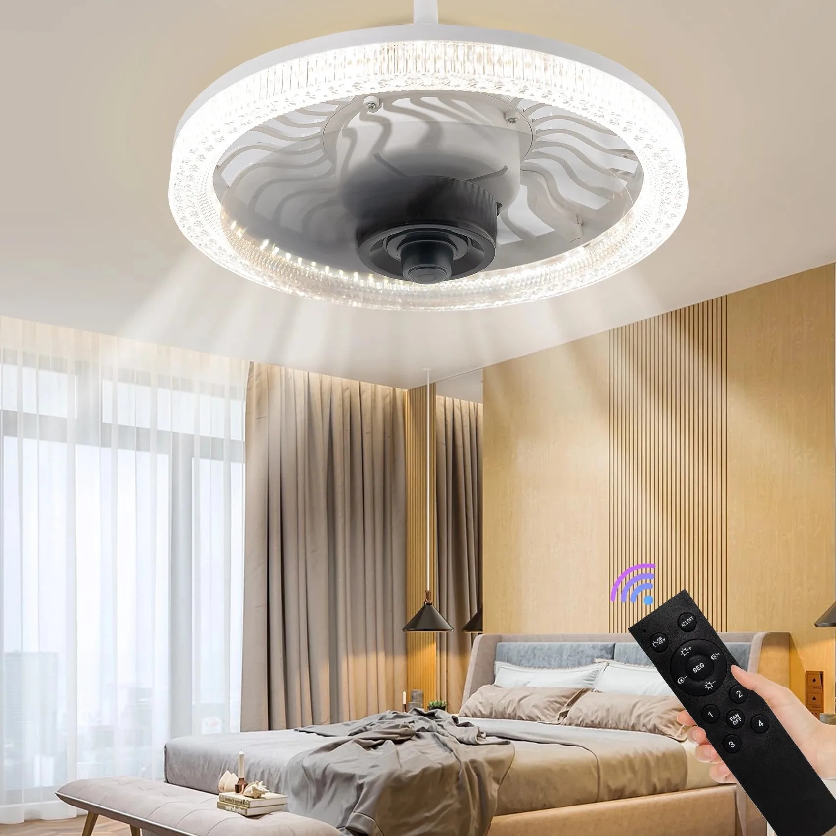 Slimme LED-plafondventilatorla - Smart Home Ventilation System recensie en prijs