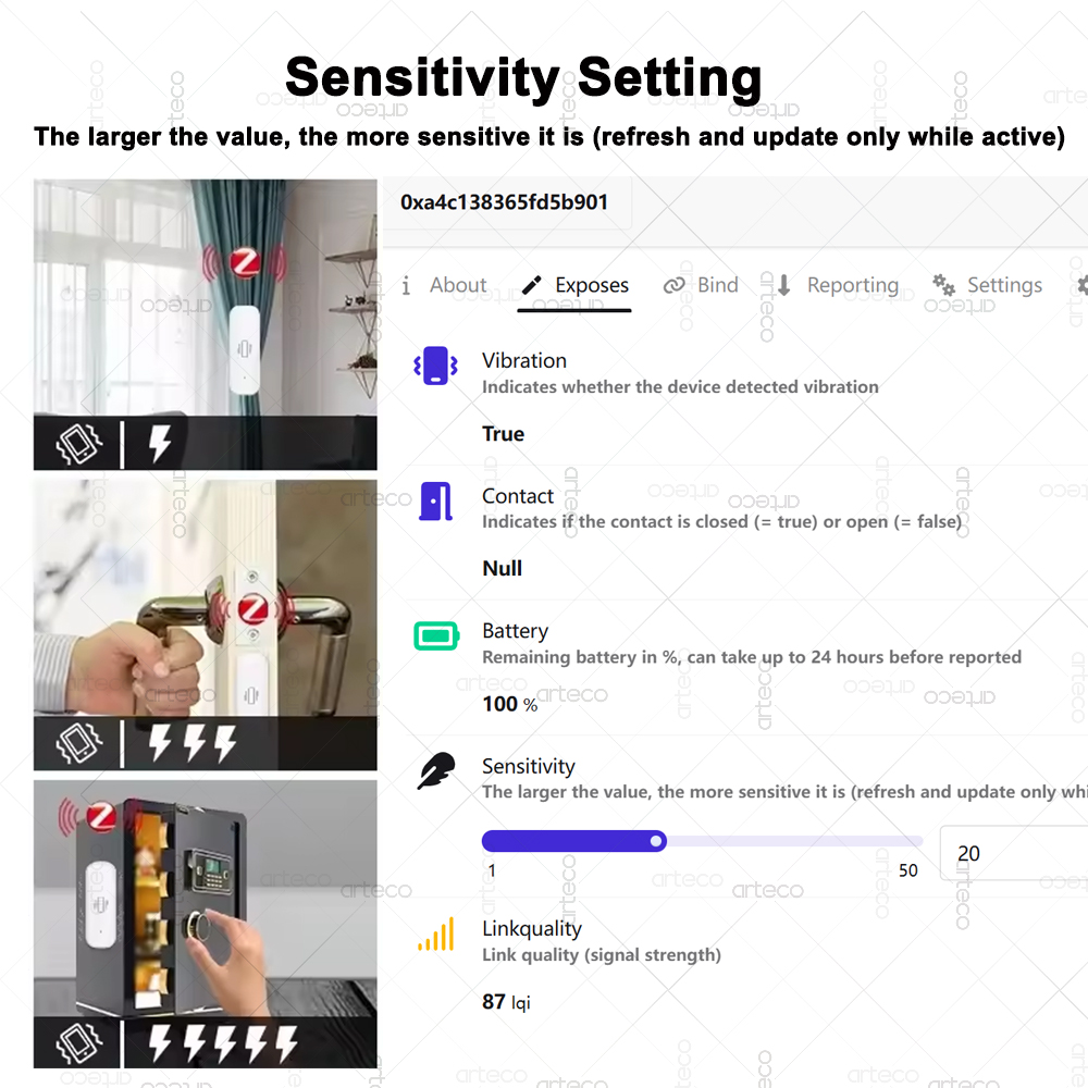 ZigBee slimme trillingssensor  - Smart Home Monitoring recensie en prijs