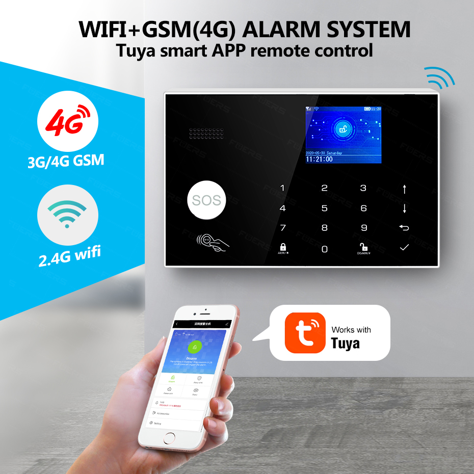KERUI WiFi + 4G Thuisalarm met - Smart Home Keyboard recensie en prijs