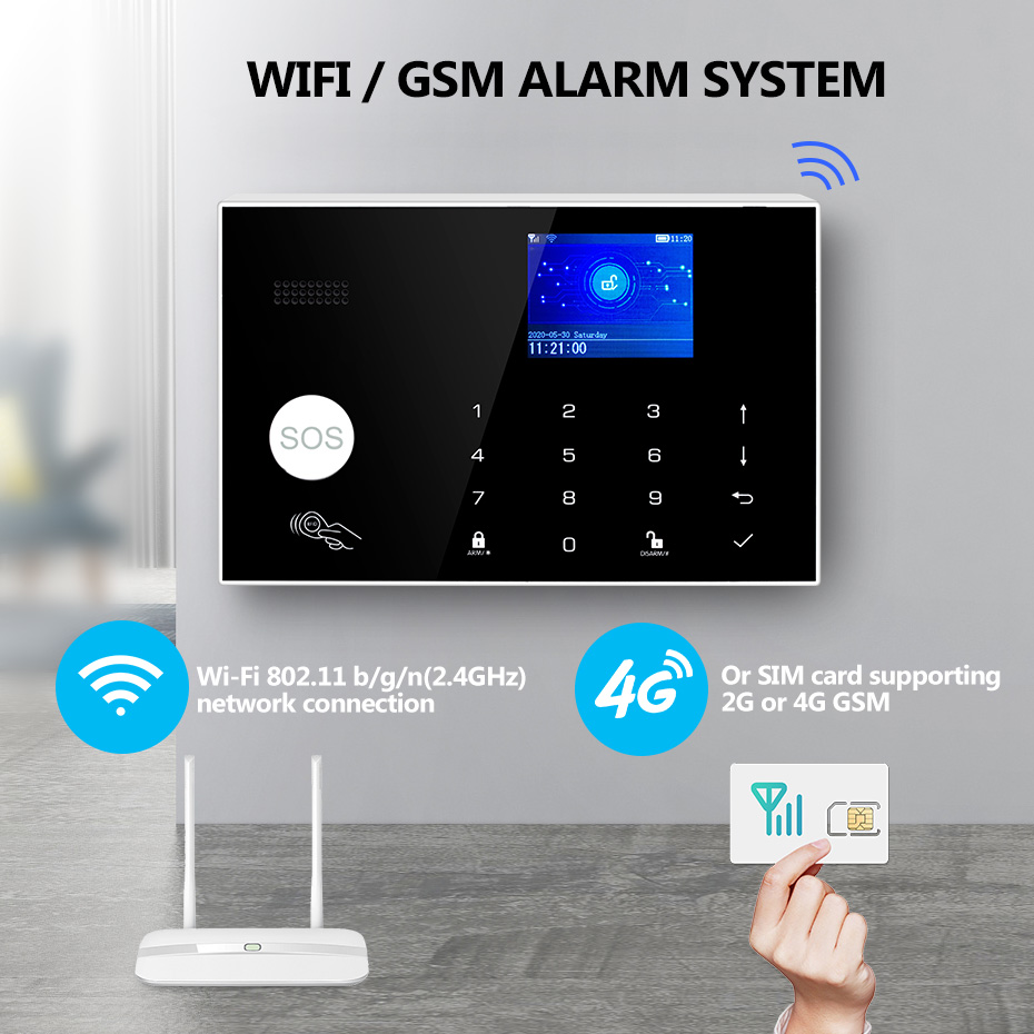 KERUI G34 4G WIFI Alarmsysteem - Smart Home Keyboard recensie en prijs