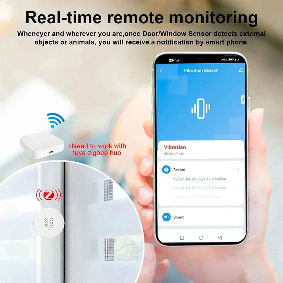Tuya ZigBee Smart Vibration &  - Smart Home Monitoring recensie en prijs
