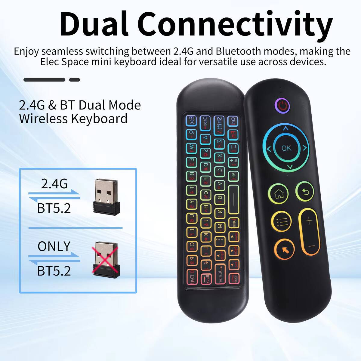 Bluetooth 2.4G Dual Mode Mini- - Smart Home Keyboard recensie en prijs