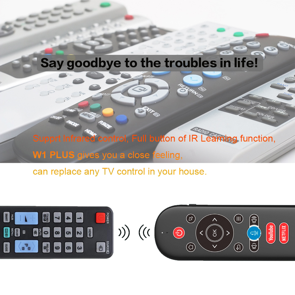 W1 PLUS Air Mouse Afstandsbedi - Smart Home Keyboard recensie en prijs