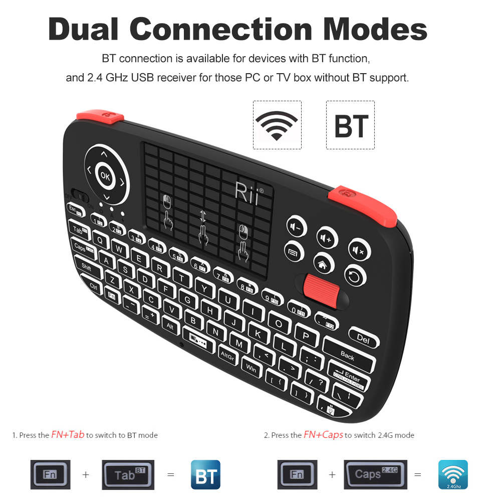 Rii i4 Mini BT Draadloos Toets - Smart Home Keyboard recensie en prijs