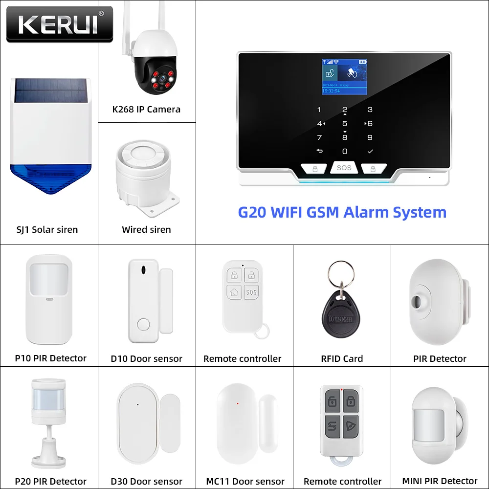 KERUI G20 WIFI GSM-alarmpaneel - Smart Home Keyboard recensie en prijs
